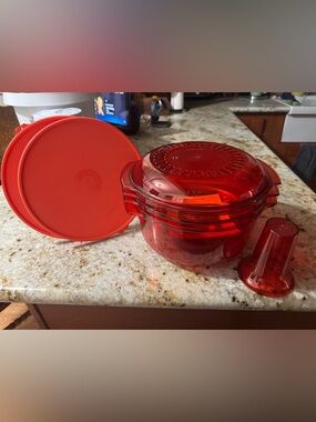 Tupperware NWOT Red stack cooker
